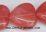 CCY164 15.5 inches 30*30mm heart cherry quartz beads wholesale