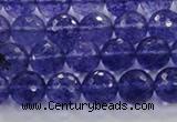 CCY603 15.5 inches 10mm faceted round blue cherry quartz beads