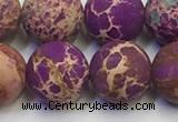 CDE1024 15.5 inches 12mm round matte sea sediment jasper beads