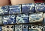 CDE1322 15.5 inches 6*8mm tube sea sediment jasper beads