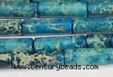 CDE1425 15.5 inches 4*13mm tube sea sediment jasper beads wholesale