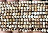 CDE3000 15 inches 4mm round sea sediment jasper beads wholesale