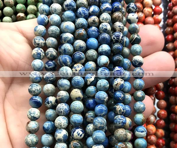 CDE3153 15 inches 6mm round sea sediment jasper beads wholesale