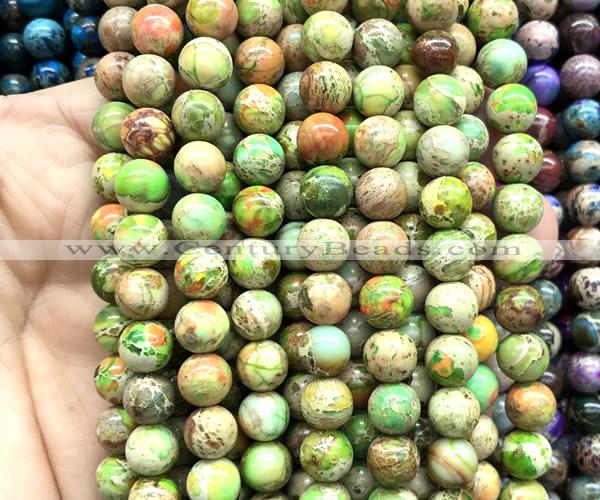 CDE3245 15 inches 8mm round sea sediment jasper beads wholesale