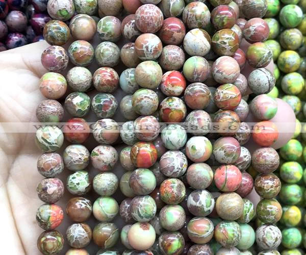 CDE3248 15 inches 8mm round sea sediment jasper beads wholesale