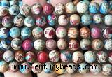 CDE3250 15 inches 8mm round sea sediment jasper beads wholesale