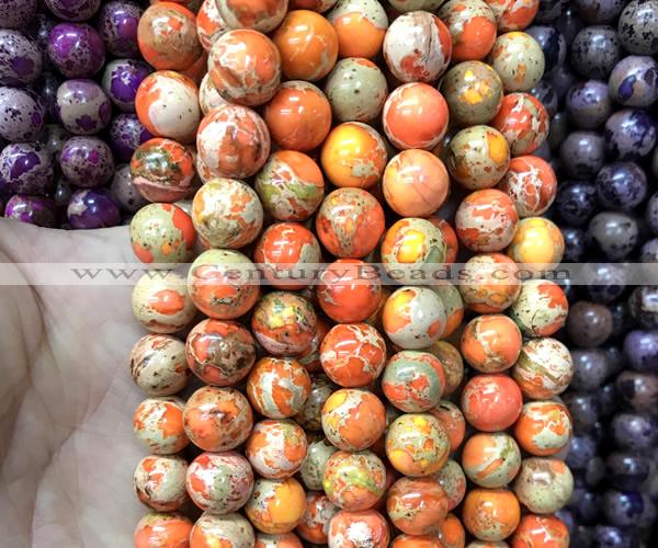 CDE3301 15 inches 10mm round sea sediment jasper beads wholesale