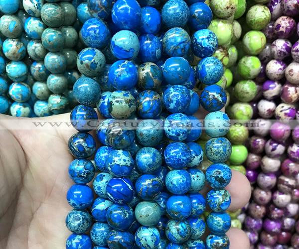 CDE3309 15 inches 10mm round sea sediment jasper beads wholesale