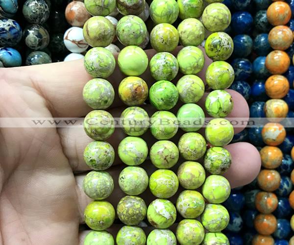 CDE3345 15 inches 10mm round sea sediment jasper beads wholesale