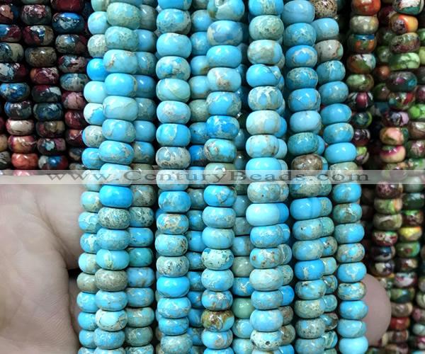 CDE3503 15 inches 4*6mm rondelle sea sediment jasper beads