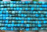 CDE3605 15 inches 4*4mm tube sea sediment jasper beads