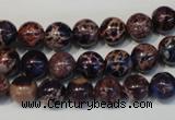 CDE362 15.5 inches 8mm round dyed sea sediment jasper beads