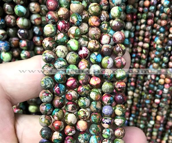 CDE3801 15 inches 6mm round rainbow sea sediment jasper beads