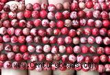 CDE3806 15 inches 6mm round red sea sediment jasper beads