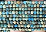 CDE3810 15 inches 4mm round blue sea sediment jasper beads