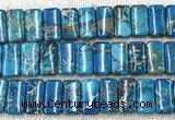 CDE3825 7.5 inches 10*20mm rectangle double drilled sea sediment jasper beads