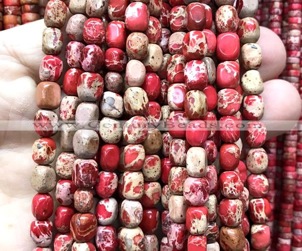 CDE3902 15 inches 5*7mm nuggets sea sediment jasper beads