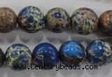 CDE815 15.5 inches 12mm round dyed sea sediment jasper beads wholesale