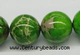 CDE85 15.5 inches 20mm round dyed sea sediment jasper beads