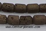 CDQ610 8 inches 6*8mm drum druzy quartz beads wholesale