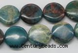 CDS12 16 inches 16mm flat round dyed serpentine jasper beads wholesale