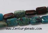 CDS22 16 inches 8*12mm rectangle dyed serpentine jasper beads wholesale