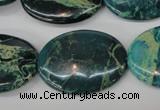 CDS50 15.5 inches 22*30mm oval dyed serpentine jasper beads