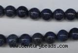 CDU102 15.5 inches 8mm round blue dumortierite beads wholesale