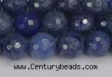 CDU324 15.5 inches 8mm faceted round blue dumortierite beads