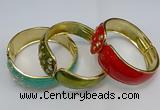 CEB138 28mm width gold plated alloy with enamel bangles wholesale