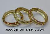 CEB143 18mm width gold plated alloy with enamel bangles wholesale