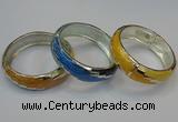 CEB150 19mm width silver plated alloy with enamel bangles wholesale