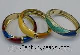 CEB160 17mm width gold plated alloy with enamel bangles wholesale