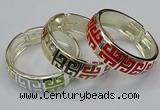 CEB163 20mm width gold plated alloy with enamel bangles wholesale