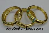 CEB169 17mm width gold plated alloy with enamel bangles wholesale