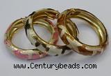 CEB179 17mm width gold plated alloy with enamel bangles wholesale