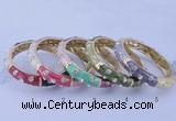 CEB37 5pcs 12mm width gold plated alloy with enamel rhinestone & bangles