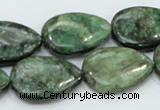 CEM08 15.5 inches 18*25mm flat teardrop emerald gemstone beads