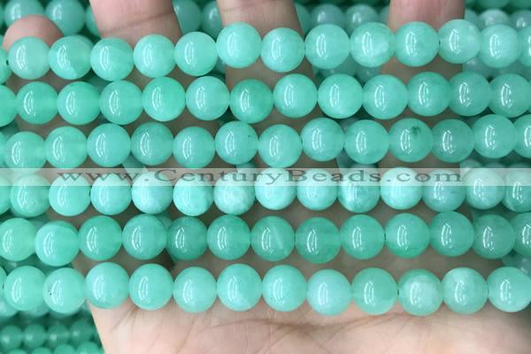 CEQ302 15.5 inches 8mm round green sponge quartz beads