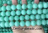 CEQ304 15.5 inches 12mm round green sponge quartz beads