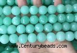 CEQ315 15.5 inches 14mm faceted round green sponge quartz beads