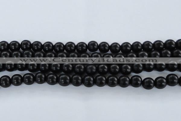 CEY05 15.5 inches 12mm round black ebony wood beads wholesale