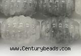 CFG1502 15.5 inches 15*20mm carved rice cloudy quartz beads