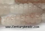 CFG1527 15.5 inches 10*35mm carved teardrop pink quartz beads