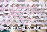 CFG1600 15 inches 8mm four leaf clover rose quartz beads wholesale