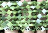 CFG1605 15 inches 8mm four leaf clover China jade beads wholesale