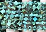 CFG1607 15 inches 8mm four leaf clover African turquoise beads