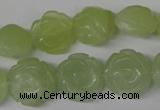 CFG233 15.5 inches 16mm carved flower New jade gemstone beads