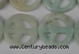 CFG265 15.5 inches 25mm carved coin amazonite gemstone beads