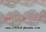 CFG450 15.5 inches 20mm carved flower rose quartz beads